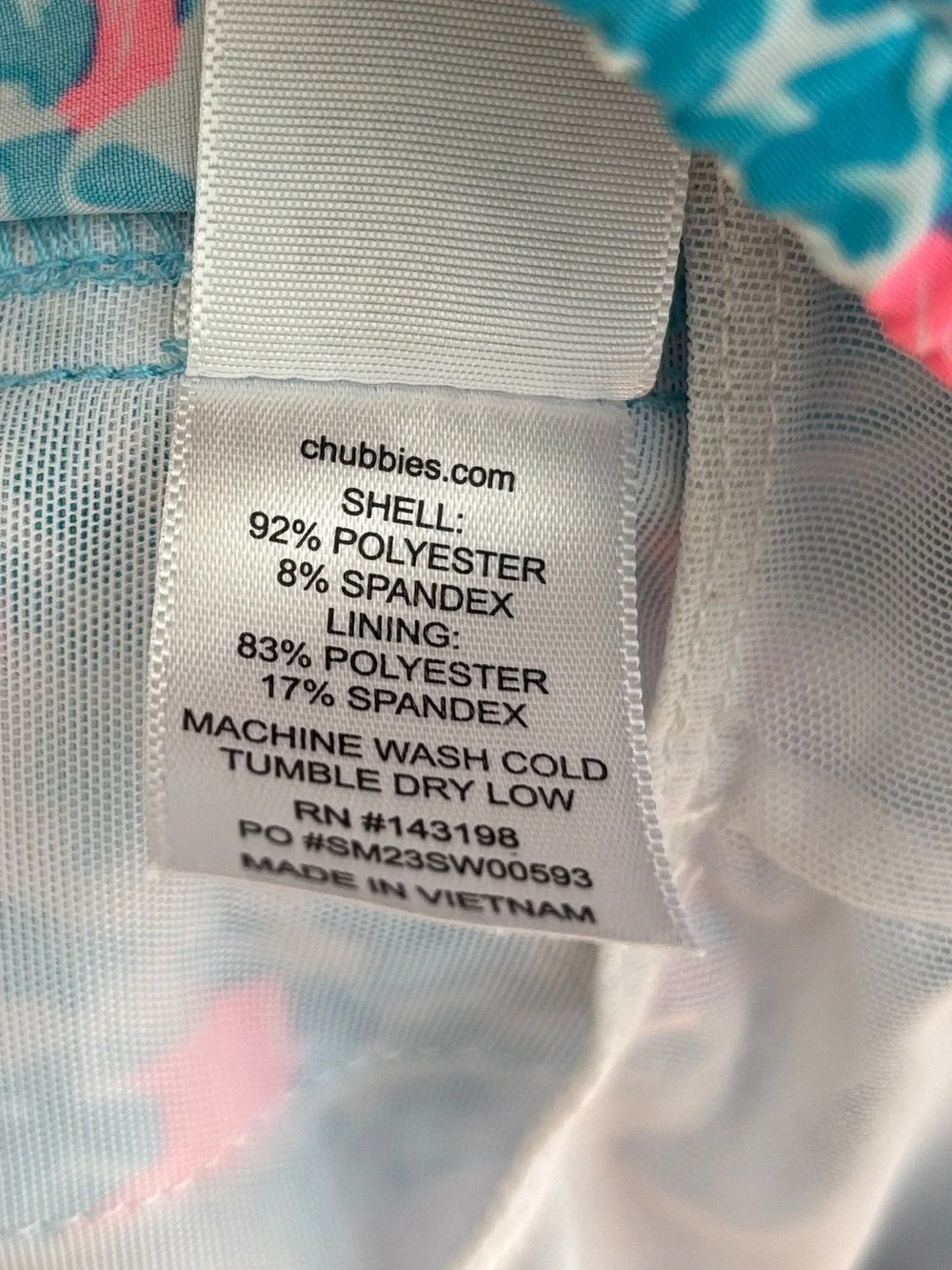 Chubbies Flamingo Print Swim Trunks Boys Youth Size Medium 10/12 Beach Pool